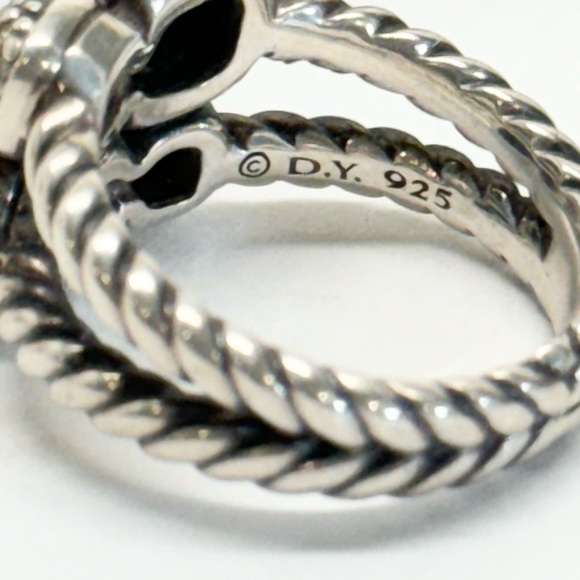 David Yurman Diamond Small Chiclet Ring .925 - Picture 7 of 9